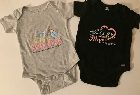 Baby Girl Customized Onesies