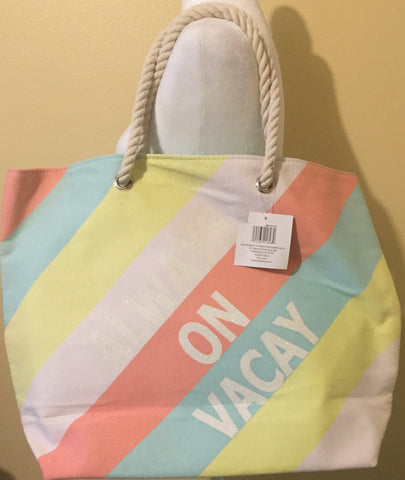 Always on Vacay large things tote bag